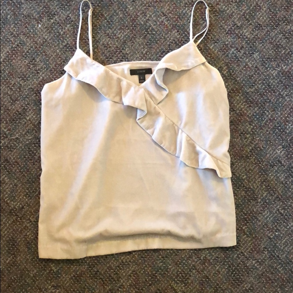 J. Crew velvet ruffle cami